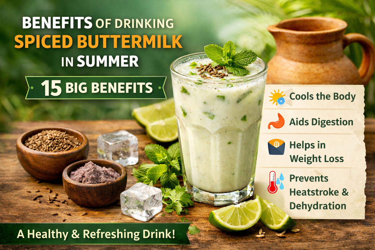 Benefits of drinking bagle buttermilk in summer