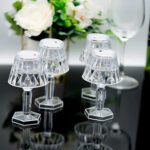 Crystal diamond cut LED table lamp with warm decorative light for home décor